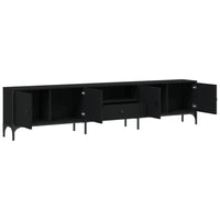 Mobile TV con cassetto-Credenza TV-Console TV Nero 200x25x44 cm in Legno Multistrato