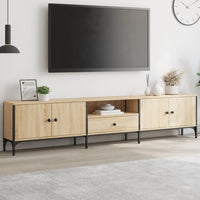 Mobile TV Cassetto-Credenza TV-Console TV Rovere Sonoma 200x25x44 cm Legno Multistrato