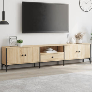 Mobile TV Cassetto-Credenza TV-Console TV Rovere Sonoma 200x25x44 cm Legno Multistrato