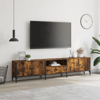 Mobile TV Cassetto Rovere Fumo 200x25x44 cm Legno Multistratocod mxl 109922