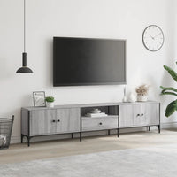 Mobile TV Cassetto Grigio Sonoma 200x25x44 cm Legno Multistratocod mxl 85948