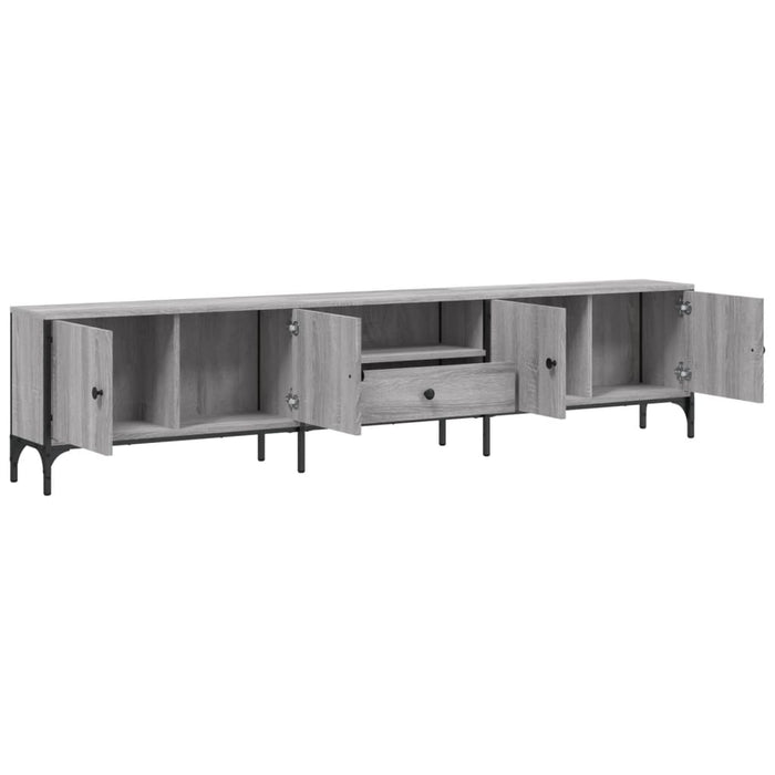 Mobile TV Cassetto-Credenza TV-Console TV Grigio Sonoma 200x25x44 cm Legno Multistrato