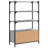 Libreria 3Ripiani Grigio Sonoma 70x30x109,5cm Legno Multistrato