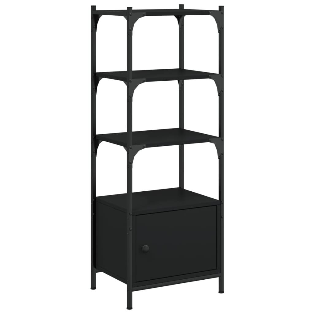 Libreria a 3 Ripiani Nera 41x30x109,5 cm in Legno Multistrato 838998