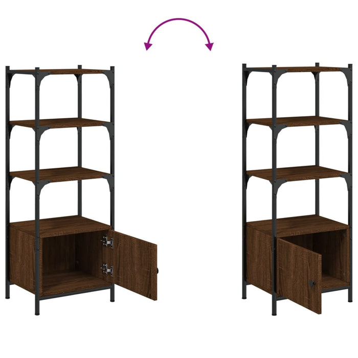 Libreria 3 Ripiani Rovere Marrone 41x30x109,5 Legno Multistrato 839002