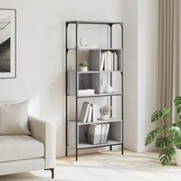 Libreria 5Ripiani Grigio Sonoma 76x33x188,5cm Legno Multistrato 839006