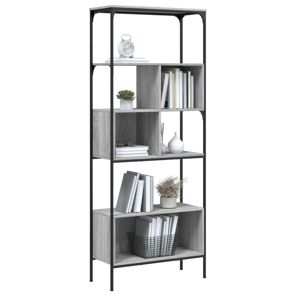 Libreria 5Ripiani Grigio Sonoma 76x33x188,5cm Legno Multistrato 839006