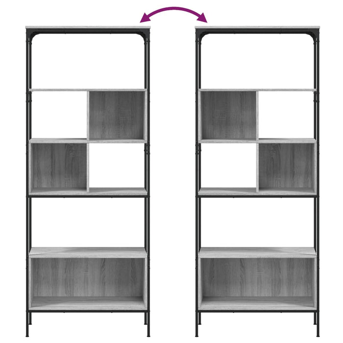 Libreria 5Ripiani Grigio Sonoma 76x33x188,5cm Legno Multistrato 839006