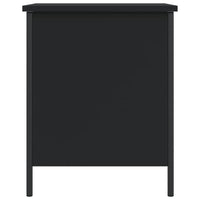 Panca Portaoggetti Nera 40x42,5x50 cm in Legno Multistrato