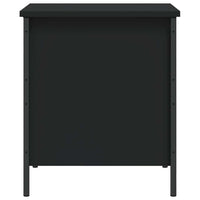 Panca Portaoggetti Nera 40x42,5x50 cm in Legno Multistrato 839008