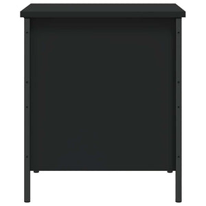 Panca Portaoggetti Nera 40x42,5x50 cm in Legno Multistrato 839008