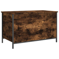 Panca Portaoggetti Rovere Fumo 80x42,5x50 cm Legno Multistrato