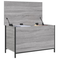 Panca Portaoggetti Grigio Sonoma 80x42,5x50cm Legno Multistrato 839016