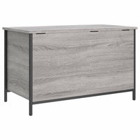 Panca Portaoggetti Grigio Sonoma 80x42,5x50cm Legno Multistrato 839016
