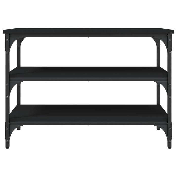 Panca Porta Scarpe Nera 70x38,5x49 cm in Legno Multistrato 839038