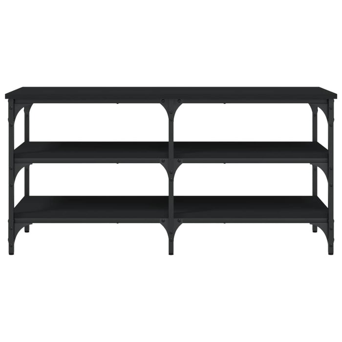 Panca Porta Scarpe Nera 100x38,5x49 cm in Legno Multistrato 839043