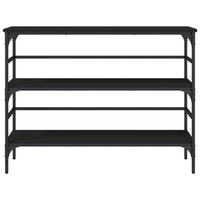 Tavolino Consolle Nero 100x32x75 cm in Legno Multistrato 839048