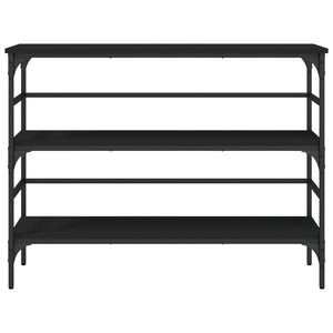 Tavolino Consolle Nero 100x32x75 cm in Legno Multistrato
