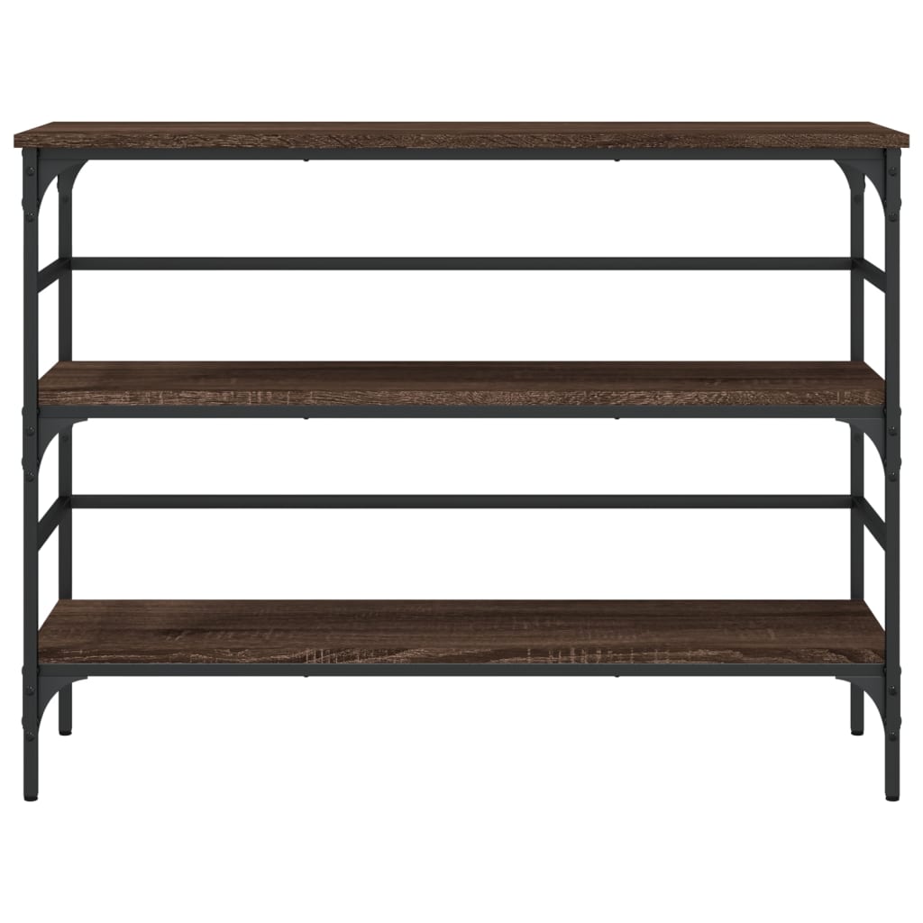 Tavolino Consolle-Tavolino da soggiorno-Tavolo Rovere Marrone 100x32x75 cm Legno Multistrato 383276