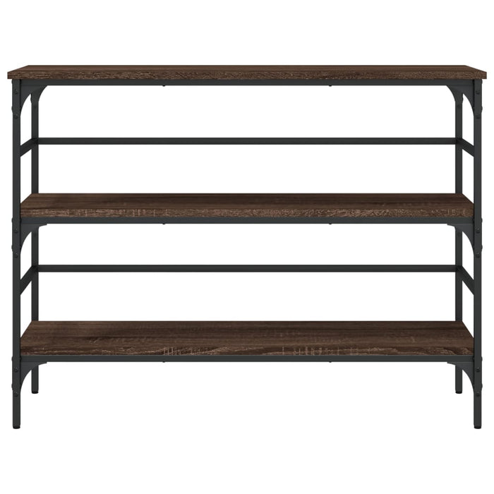 Tavolino Consolle-Tavolino da soggiorno-Tavolo Rovere Marrone 100x32x75 cm Legno Multistrato 383276