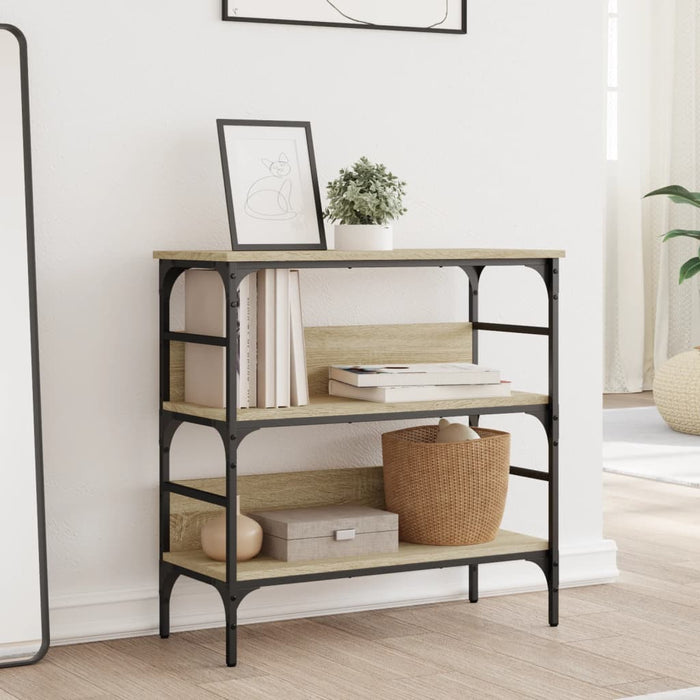 Tavolino Consolle Rovere Sonoma 75x32x75cm in Legno Multistratocod mxl 134248