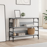 Tavolo Consolle Grigio Sonoma 100x32x75 cm in Legno Multistrato 839061