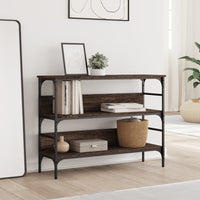 Tavolino Consolle-Tavolino da soggiorno-Tavolo Rovere Marrone 100x32x75 cm Legno Multistrato 103141