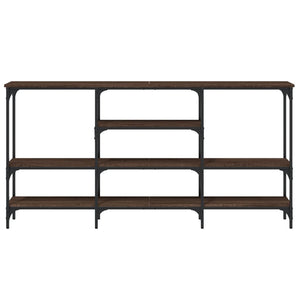 Tavolino Consolle Rovere Marrone 160x29x80 cm Legno Multistrato 839067