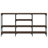 Tavolino Consolle-Tavolino da soggiorno-Tavolo Rovere Marrone 160x29x80 cm Legno Multistrato