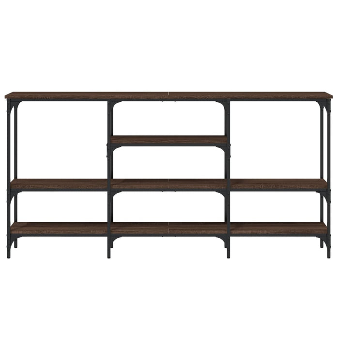 Tavolino Consolle-Tavolino da soggiorno-Tavolo Rovere Marrone 160x29x80 cm Legno Multistrato