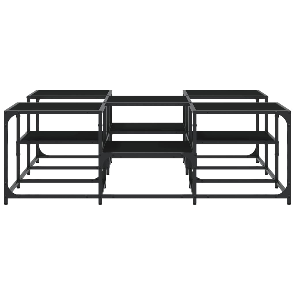 Tavolino da Salotto Nero 121x121x40 cm in Legno Multistrato 839068