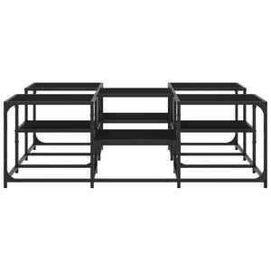 Tavolino da Salotto Nero 121x121x40 cm in Legno Multistrato 839068