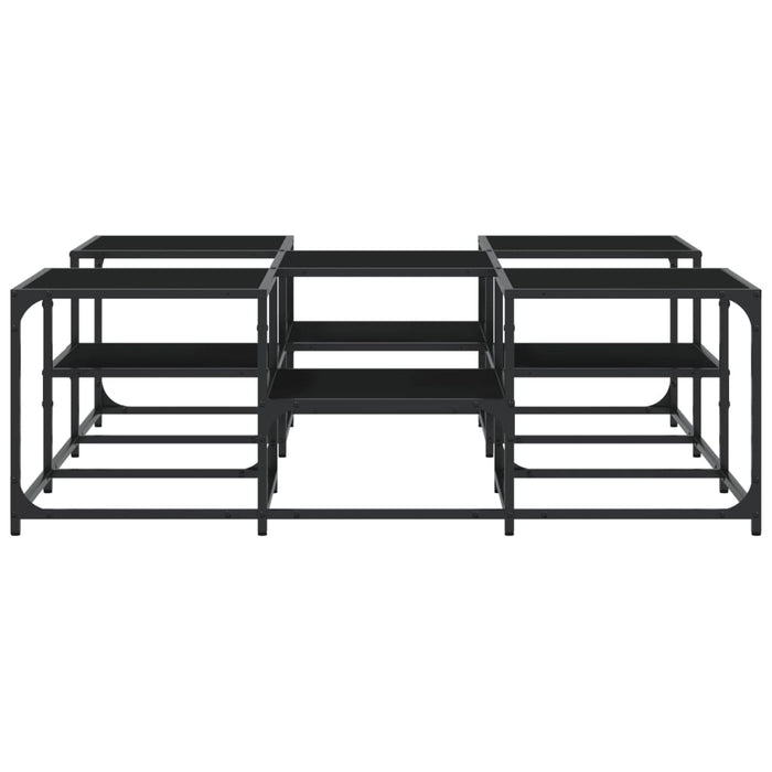 Tavolino da Salotto Nero 121x121x40 cm in Legno Multistrato 839068