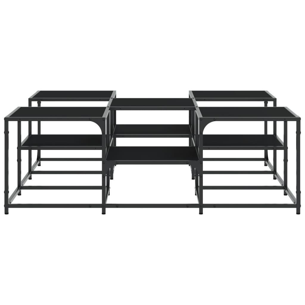 Tavolino da Salotto Nero 121x121x40 cm in Legno Multistrato 839068