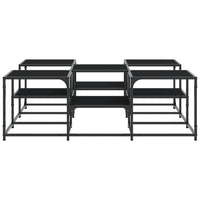 Tavolino da Salotto Nero 121x121x40 cm in Legno Multistrato 839068