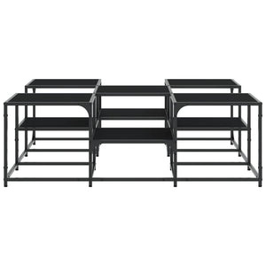 Tavolino da Salotto Nero 121x121x40 cm in Legno Multistrato 839068