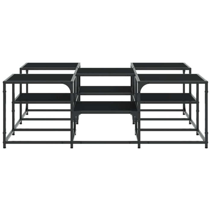 Tavolino da Salotto Nero 121x121x40 cm in Legno Multistrato 839068