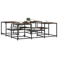 Tavolino Salotto Rovere Fumo 121x121x40 cm Legno Multistrato 839070