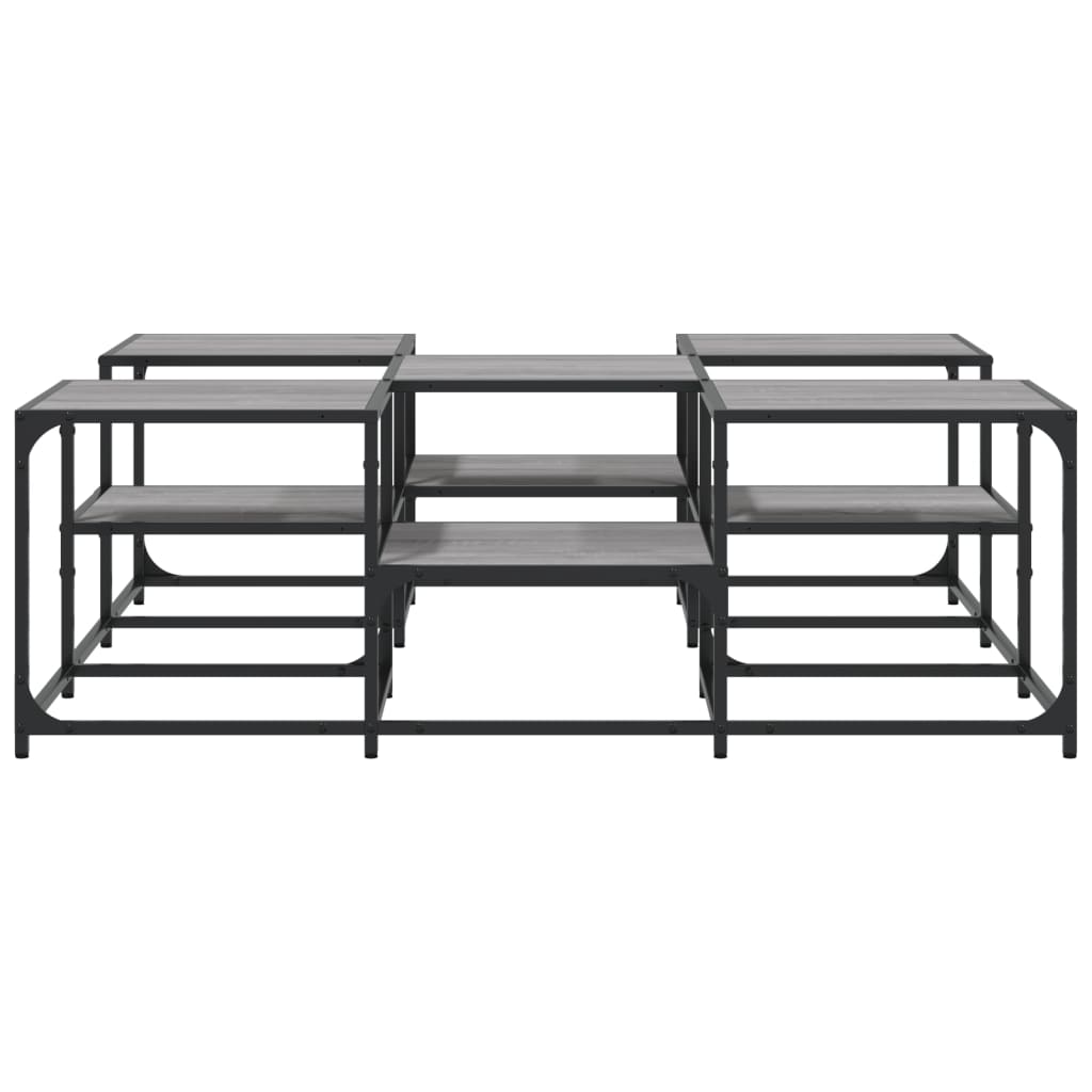 Tavolino Salotto Grigio Sonoma 121x121x40 cm Legno Multistrato 839071