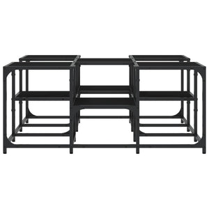 Tavolino da Salotto Nero 91x91x40 cm in Legno Multistrato 839073