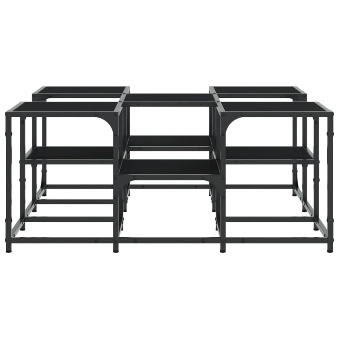Tavolino da Salotto Nero 91x91x40 cm in Legno Multistrato 839073