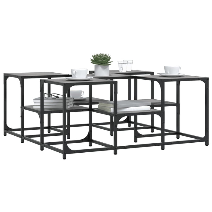 Tavolino da Salotto Grigio Sonoma 91x91x40 cm Legno Multistrato 839076