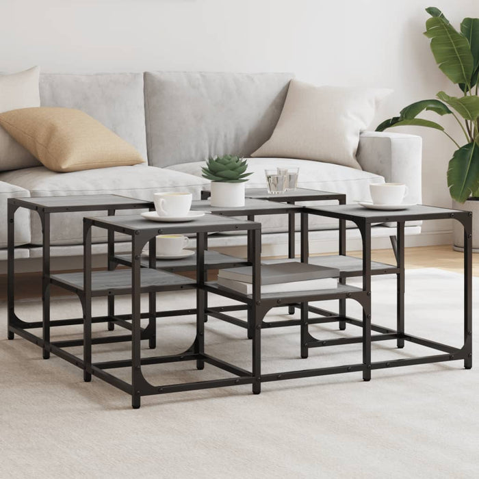 Tavolino da Salotto Grigio Sonoma 91x91x40 cm Legno Multistrato 839076