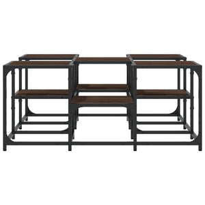 Tavolino da Salotto Rovere Marrone 91x91x40cm Legno Multistrato 839077