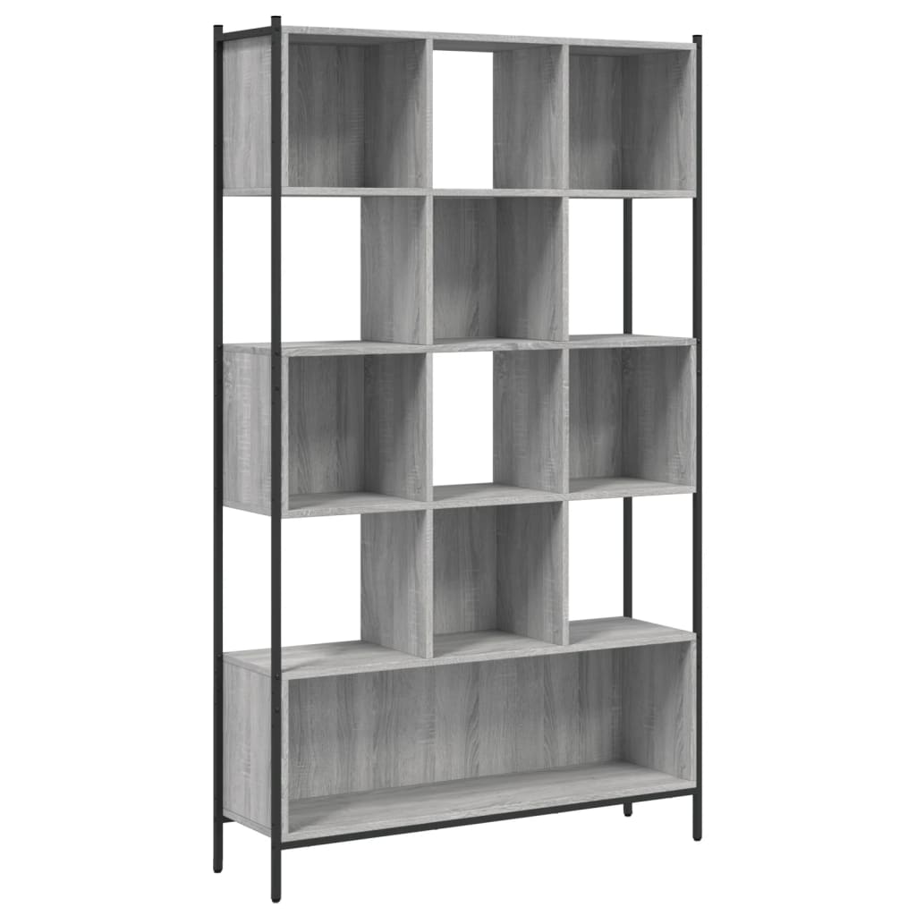 Libreria-Scaffale per Libri-Mobile di Stoccaggio Grigio Sonoma 102x28x172 cm in Legno Multistrato