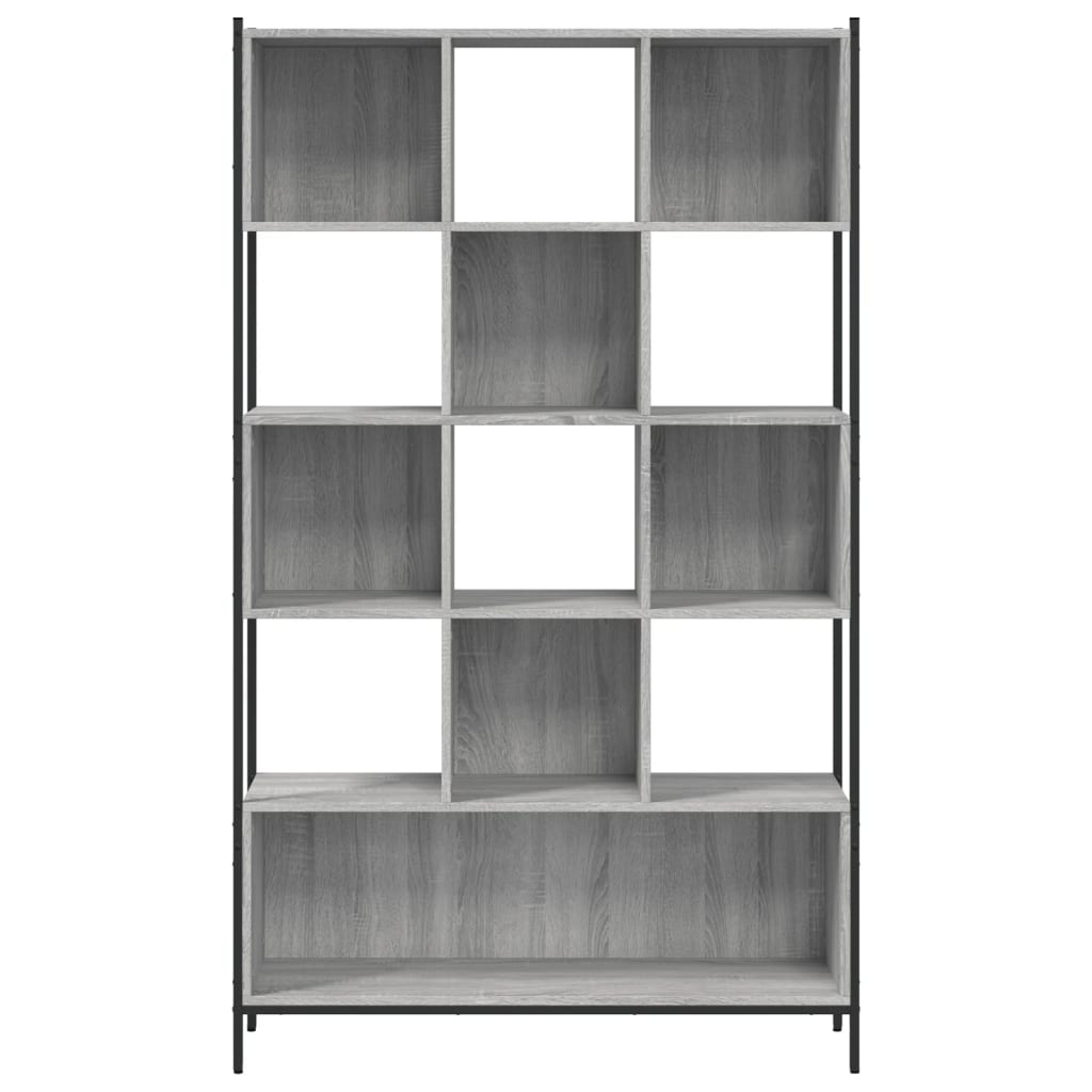 Libreria-Scaffale per Libri-Mobile di Stoccaggio Grigio Sonoma 102x28x172 cm in Legno Multistrato