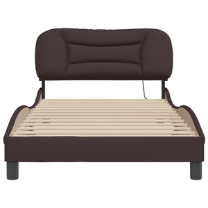 Giroletto senza Materasso Hvar Marrone Scuro 100x200 cm Tessuto 3207754