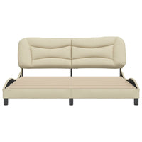 Giroletto senza Materasso Hvar Crema 180x200 cm in Tessuto 3207791