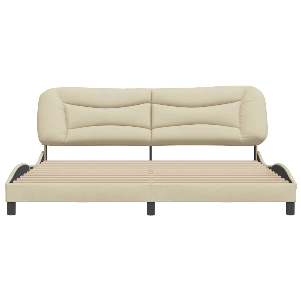 Giroletto senza Materasso Hvar Crema 200x200 cm in Tessuto 3207798