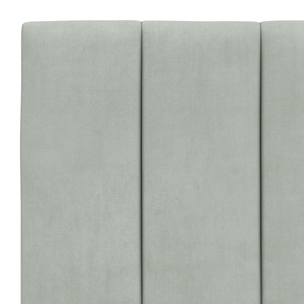 Giroletto senza Materasso Hanko Grigio Chiaro 90x200 cm Velluto 3207825